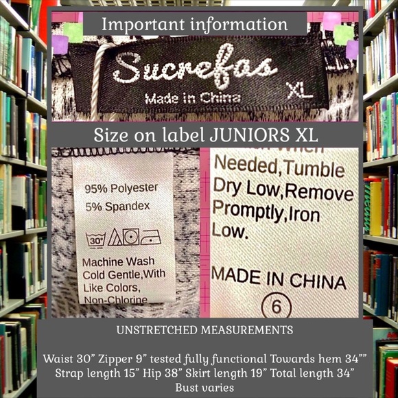 NWT JRS XL PREPPY DARK ACADEMIA PLAID MINI SKIRT W RUFFLE DETAIL STRAPS STRETCHY - Picture 11 of 14